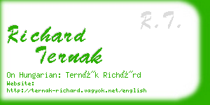 richard ternak business card